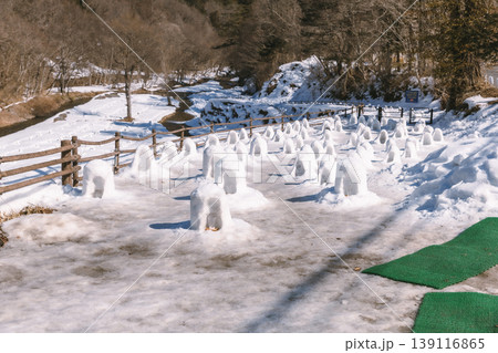 栃木県湯西川温泉かまくら祭り会場の雪 139116865