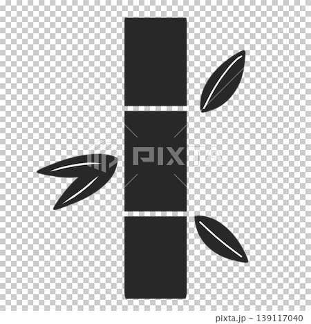 Japanese-style illustration of bamboo (black / ink painting style / traditional / lucky charm) Japanese-style illustration of bamboo (black / ink painting style / traditional / lucky charm) 139117040