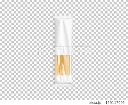 Blank white paper transparent pack with spaghetti pasta mockup png, transparent background 3d rendering. Empty raw vermicelli mel mock up cut out. Clear italy food spaghettoni tube packaging template. 139117093