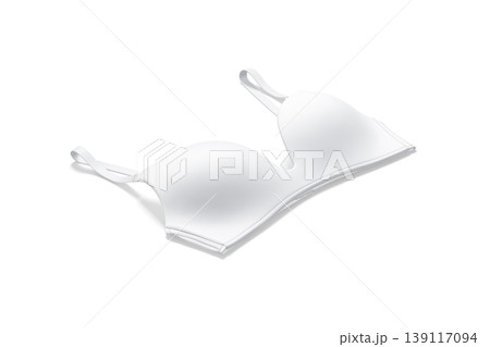 Blank white wireless bra mockup png, transparent background, 3d rendering. Empty women keeping underclothing cover mock up cut out. Clear fabric or nylon seamless undies breast lingerie template. Blank white wireless bra mockup png, transparent background, 3d rendering. Empty women keeping underclothing cover mock up cut out. Clear fabric or nylon seamless undies breast lingerie template. 139117094