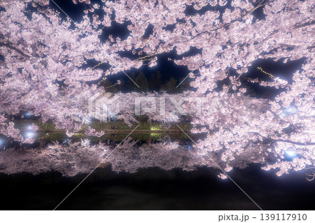 弘前公園 さくらまつりの夜桜 弘前公園 さくらまつりの夜桜 139117910