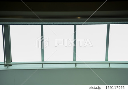 The window scene, looking from window. Window frame. Building exterior. The window scene, looking from window. Window frame. Building exterior. 139117963