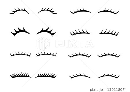 Eyelashes graphic for beauty, make up and mascara 139118074