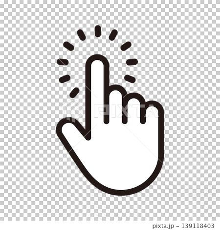 Finger icons for clicking and tapping 139118403