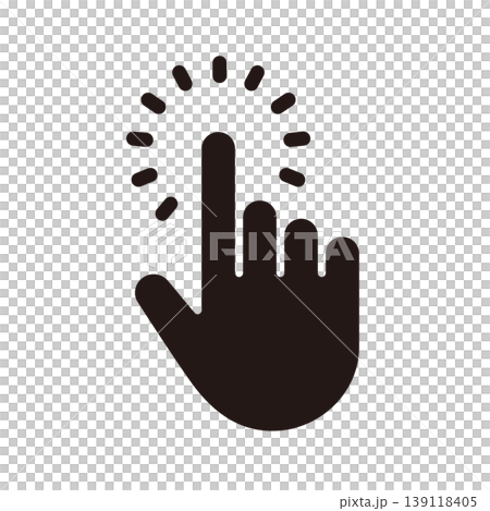 Finger icons for clicking and tapping 139118405