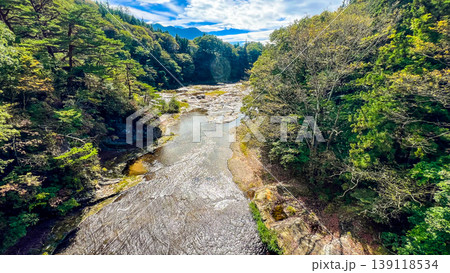 吹割渓谷の雄大な景色と片品川の清流:群馬県沼田市の名勝 吹割渓谷の雄大な景色と片品川の清流:群馬県沼田市の名勝 139118534