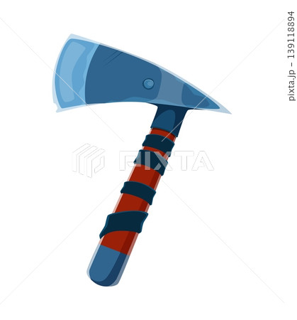 Pirate font type axe weapon number 7 seven. Maritime type figure, pirate nautical typeface vector numeral symbol. Piracy treasure hunt font typography digit with battle axe chipped blade Pirate font type axe weapon number 7 seven. Maritime type figure, pirate nautical typeface vector numeral symbol. Piracy treasure hunt font typography digit with battle axe chipped blade 139118894