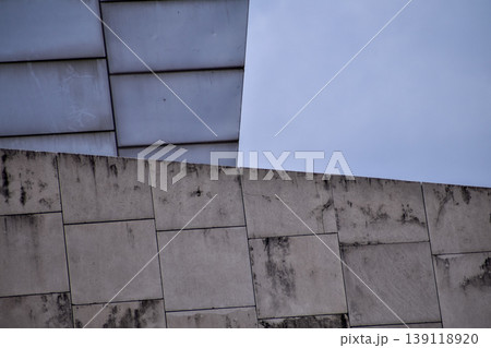Exterior of modern architecture, modern city building. Modern architecture abstract background, building abstract. 139118920