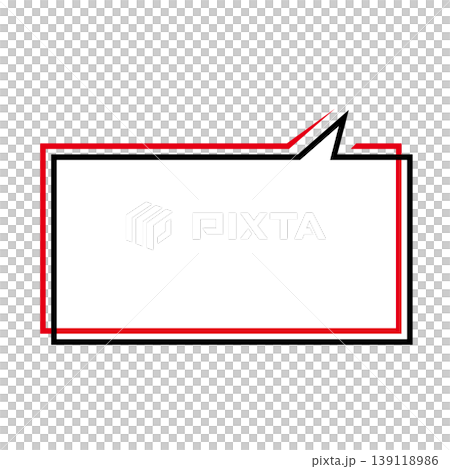A simple, horizontally oriented rectangular speech bubble illustration. A simple, horizontally oriented rectangular speech bubble illustration. 139118986