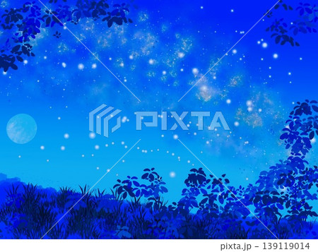 草原と星空 139119014