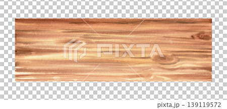 Wooden plank with wood texture. Watercolor isolated illustration for a rustic wedding or farmer's market backdrop. Wooden plank with wood texture. Watercolor isolated illustration for a rustic wedding or farmer's market backdrop. 139119572