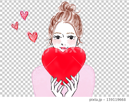 Woman with heart 139119668
