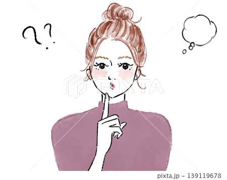 疑問を持つ女性のイラスト 139119678
