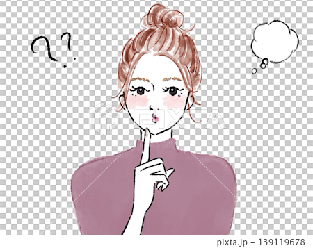 疑問を持つ女性のイラスト 139119678