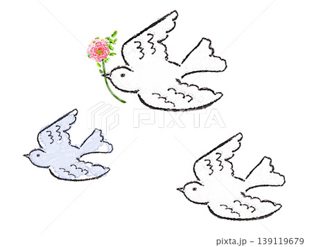 鳩 平和 花 鳥 飛ぶ 鳩 平和 花 鳥 飛ぶ 139119679