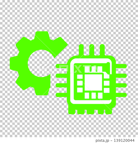 A digital processing image icon (green) combining a semiconductor chip and configuration functions. 139120044
