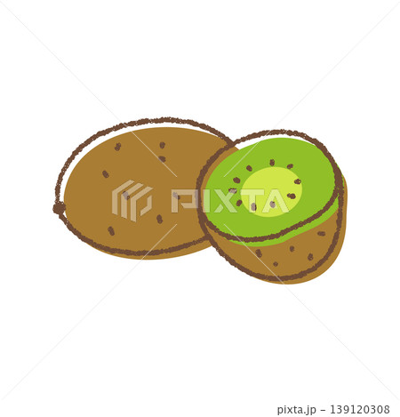 シンプルなキウイの手描きのイラスト シンプルなキウイの手描きのイラスト 139120308