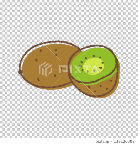 シンプルなキウイの手描きのイラスト シンプルなキウイの手描きのイラスト 139120308
