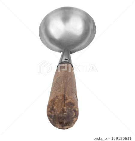 Soup ladle isolated on white background wood Soup ladle isolated on white background wood 139120631