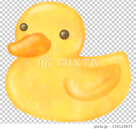 かわいいお風呂のアヒルのイラスト 139120675