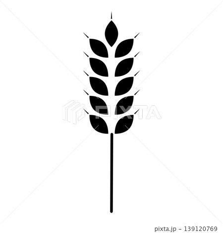 Wheat ear icon black color vector illustration image flat style Wheat ear icon black color vector illustration image flat style 139120769