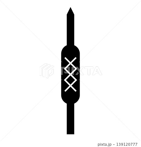 Kebab Kabab icon black color vector illustration image flat style 139120777