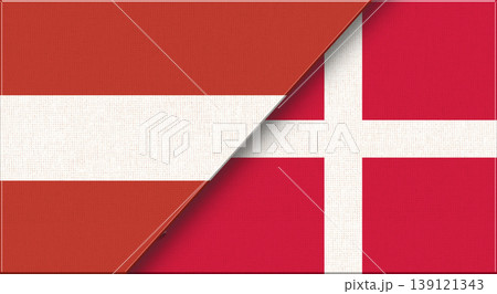 Austria and Denmark Combined National Flags Partnership Concept Illustration Austria and Denmark Combined National Flags Partnership Concept Illustration 139121343
