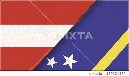 Double Flag of Austria and Curacao. Austrian and Curacao National flags Double Flag of Austria and Curacao. Austrian and Curacao National flags 139121383