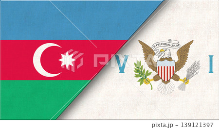 Azerbaijan and US Virgin Islands double flag. Diplomacy and sport concept Azerbaijan and US Virgin Islands double flag. Diplomacy and sport concept 139121397