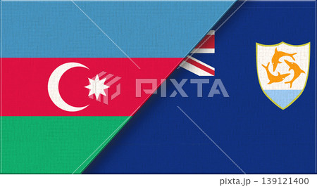 Azerbaijan and Anguilla flags friendship and sport. 3D illustration Azerbaijan and Anguilla flags friendship and sport. 3D illustration 139121400