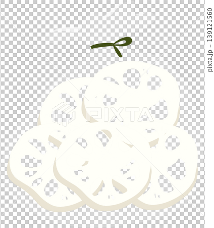 white lotus root in a plastic pack 139121560