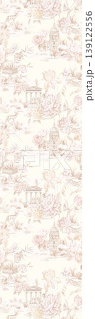 Collection of elegant soft focus watercolor floral and traditional seamless patterns 139122556