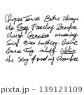 Handwriting script set, black ink signature scribble collection, hand drawn abstract cursive text. Personal autograph sign kit, messy brush stroke handwriting graphic. Handwriting script. 139123109