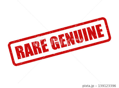 Textured red stamp showing RARE GENUINE, emphasizing authenticity and an uncommon, real product 139123396