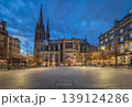 Cathedral at dusk in Clermont-Ferrand, France 139124286