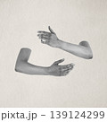 Two disembodied arms reaching for connection and embrace 139124299