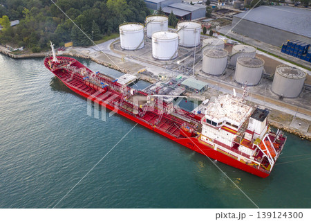 oil tanker at the harbor oil tanker at the harbor 139124300