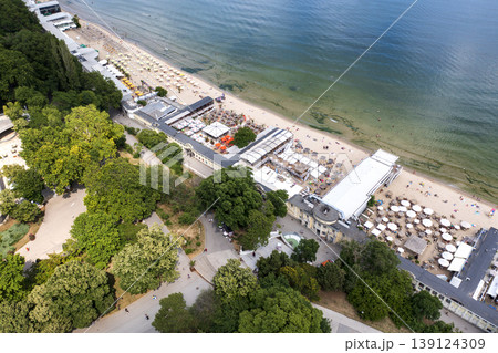 Aerial view of the central beach Aerial view of the central beach 139124309