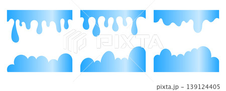 Shape separator curve for wave divider footer and website vector banner. Design web page for top header river and bottom set form. Shape corner wavy for wave background border and divider water line. 139124405