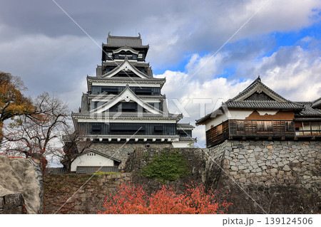 Kumamoto Castle, Historic Japanese Castle and Landmark reconstructed from the 2016 earthquake damage. Kumamoto Castle, Historic Japanese Castle and Landmark reconstructed from the 2016 earthquake damage. 139124506