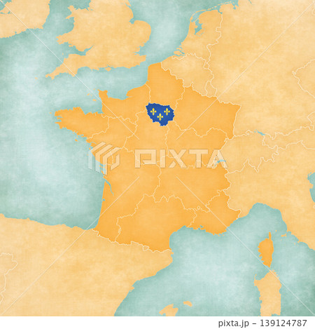Map of France - Ile-de-France 139124787