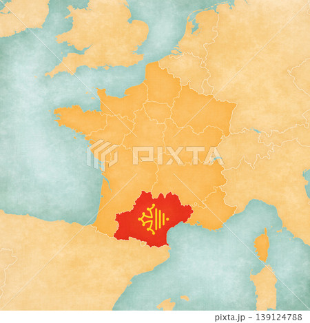 Map of France - Occitania Map of France - Occitania 139124788