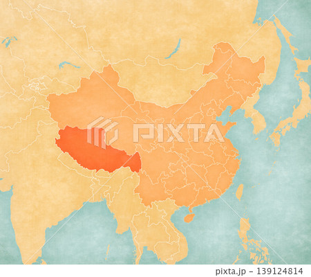 Map of China - Tibet 139124814