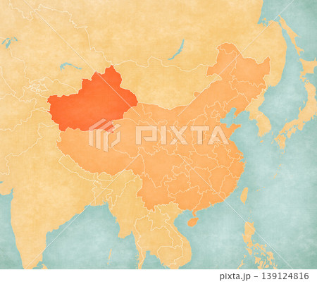 Map of China - Xinjiang 139124816