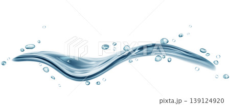 Transparent water splash with drops Transparent water splash with drops 139124920