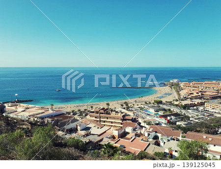 Beach, sea and houses on the coast of Tenerife, Spain Beach, sea and houses on the coast of Tenerife, Spain 139125045