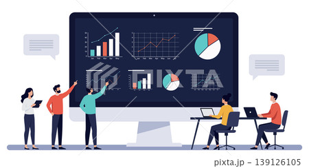 Data dashboard screen business team analyze 139126105