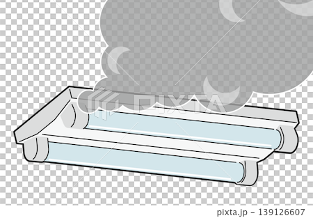 蛍光灯から発煙するイラスト 139126607