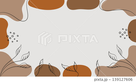 Abstract Organic Shapes Background Hand Drawn Botanical.Vector Illustration 139127606