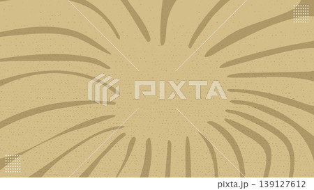 Pop Art Cartoon Sunburst Grunge Brown Background.Vector Illustration 139127612